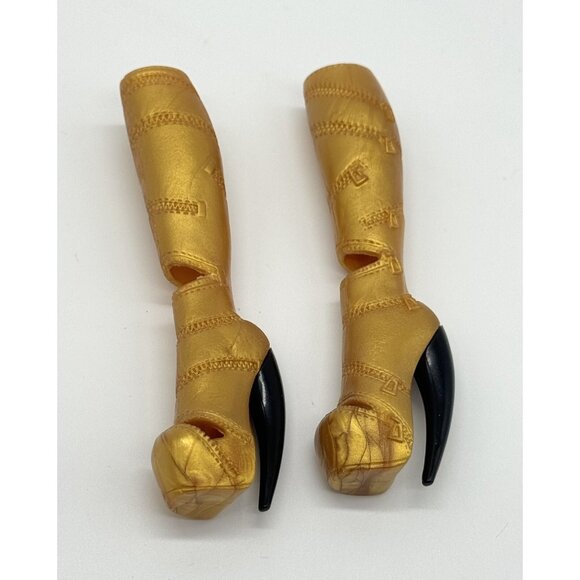 Monster High Doll Clawdeen Wolf Music Festival Gold Black Tall Boots Shoes - Picture 3 of 3